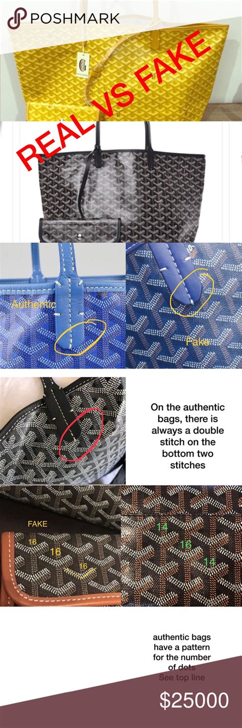 goyard bag real vs fake|genuine Goyard bag.